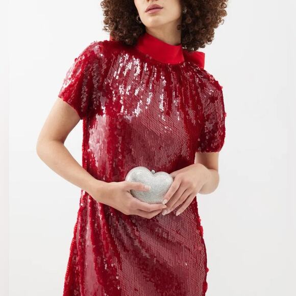 STAUD Mini Ilana Dress in Poinsettia - Picture 2 of 11